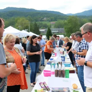 Community event promoting hospitality scholarship program in Buncombe County