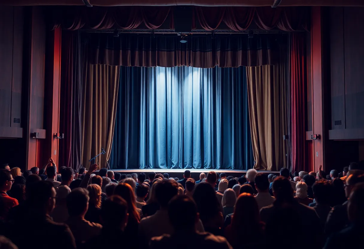Audience watching The Lehman Trilogy at NC Stage