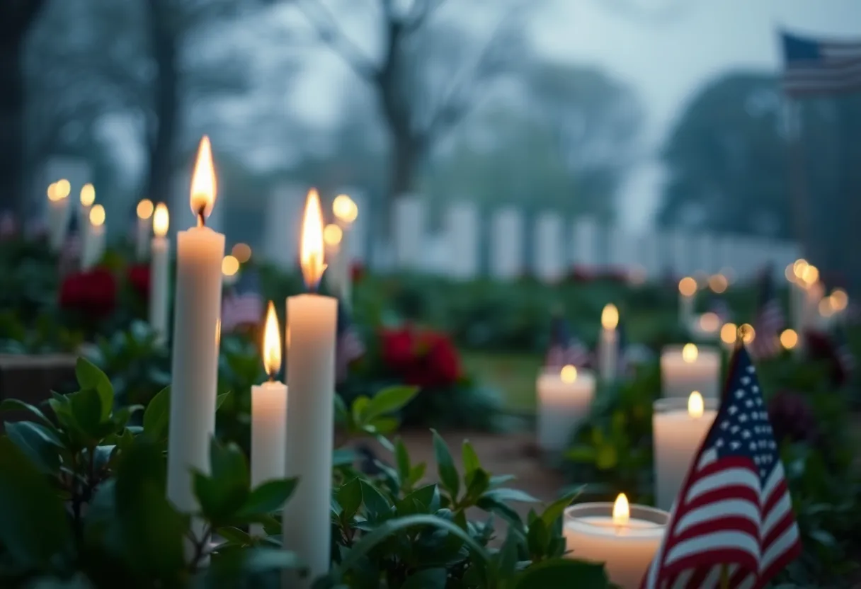 Candlelight memorial for fallen firefighters