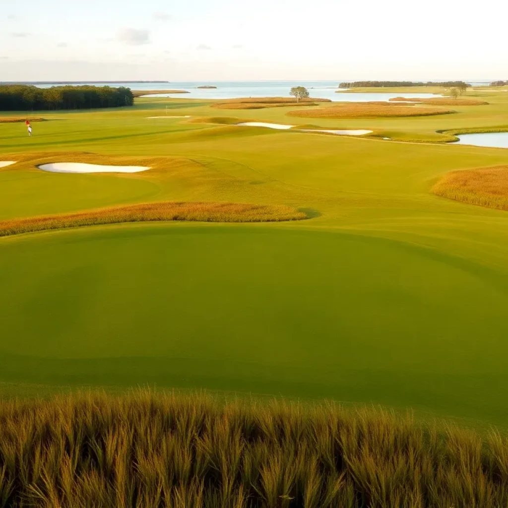 Golf course in Pawleys Island during the UNC Asheville women's golf tournament.
