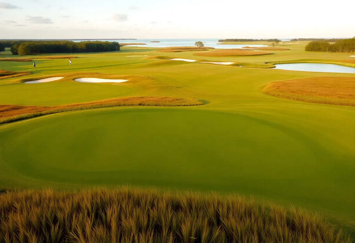 Golf course in Pawleys Island during the UNC Asheville women's golf tournament.