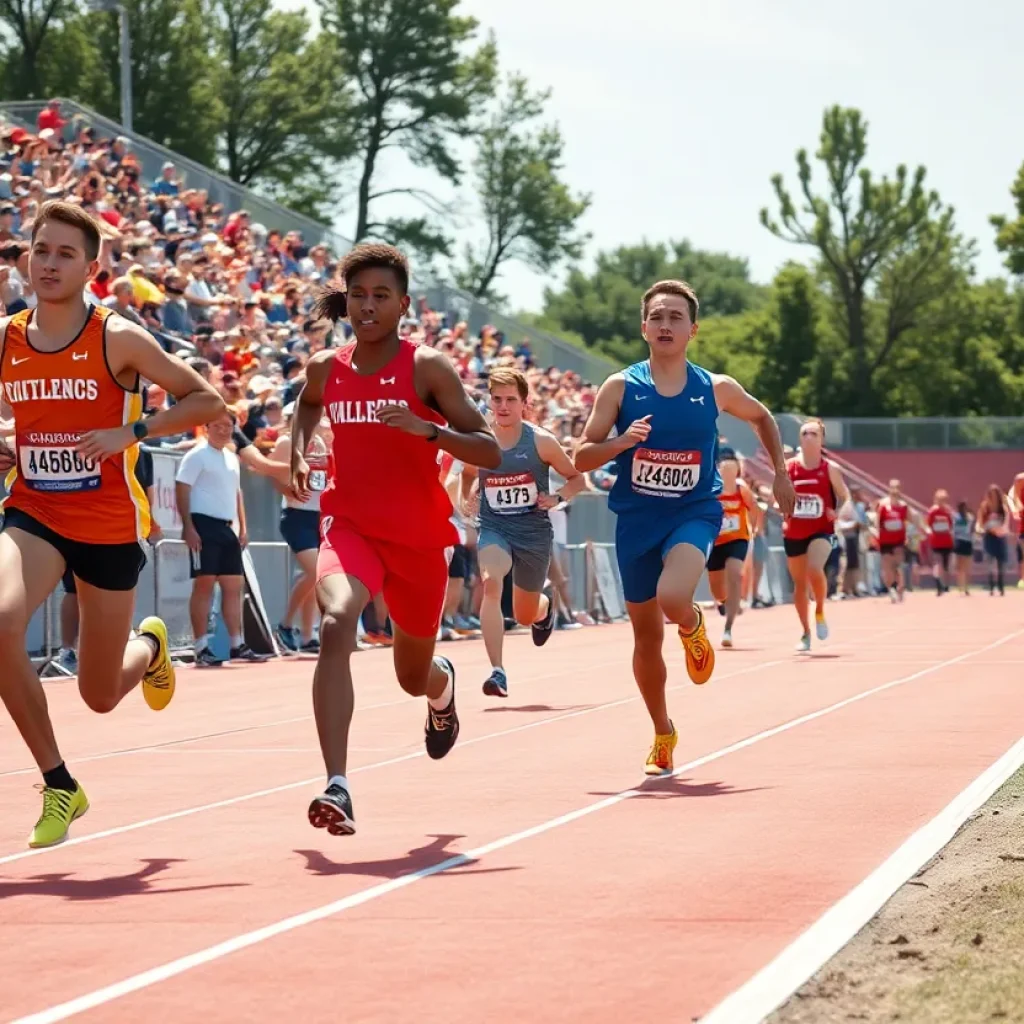 Western Carolina track and field team competing at the Catamount Classic