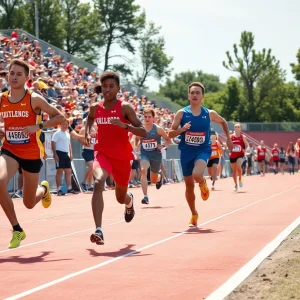 Western Carolina track and field team competing at the Catamount Classic