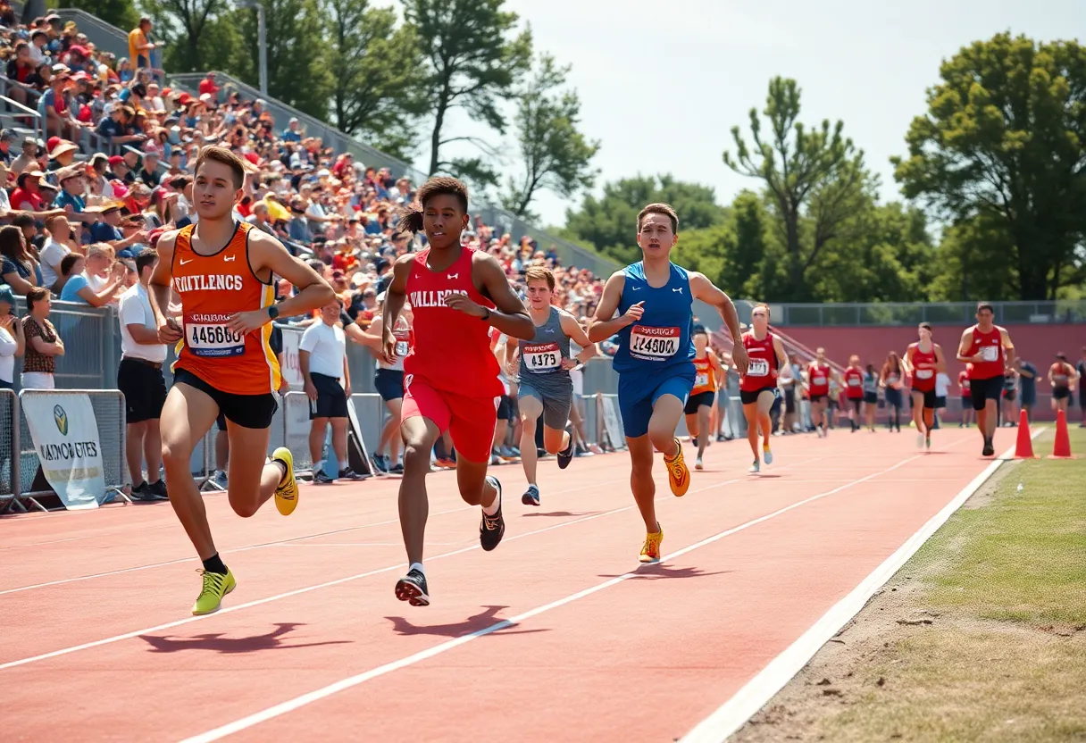 Western Carolina track and field team competing at the Catamount Classic