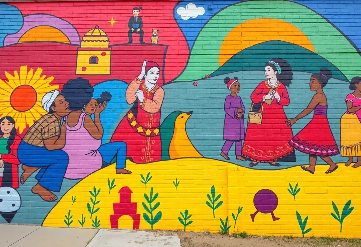 Mural representing Asheville's Black Cultural Heritage