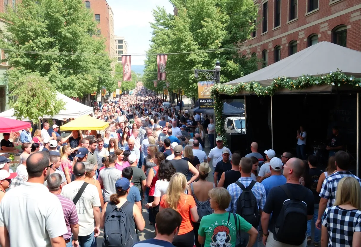 Crowd enjoying an outdoor concert in Asheville