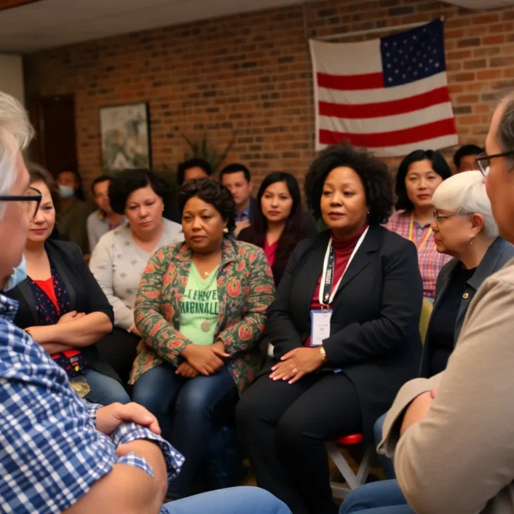 Community members gathered in Asheville to discuss hurricane recovery efforts
