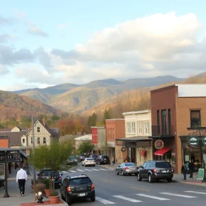 A scenic view of Asheville highlighting local attractions and the arts community.