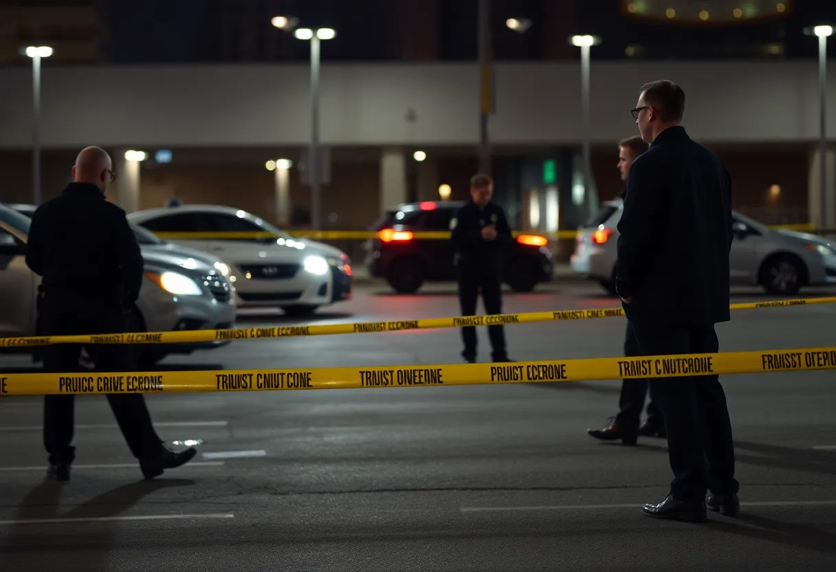 Crime scene at night in Asheville related to drug violence