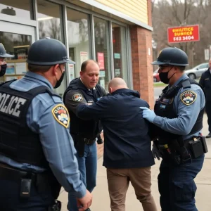 Asheville police responding to a theft incident outside a store