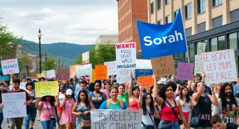 Asheville Protests Against Trump’s Budget Cuts and Immigration Policies