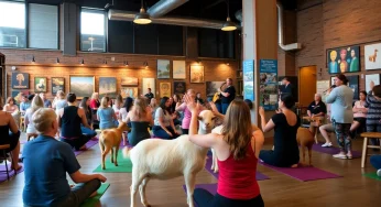 Asheville’s River Arts District Revitalization Boosted by Goat Yoga