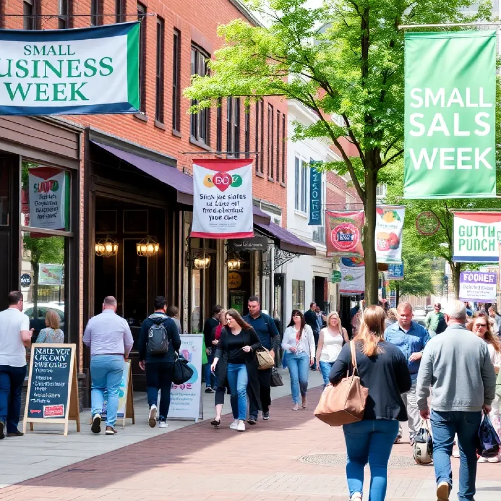 Community members shopping during Asheville's Small Business Week