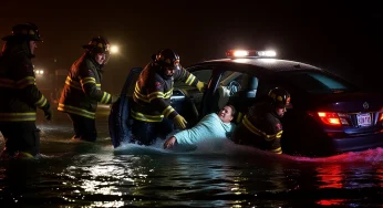 Asheville Firefighters Heroically Rescue Man from Sinking Car