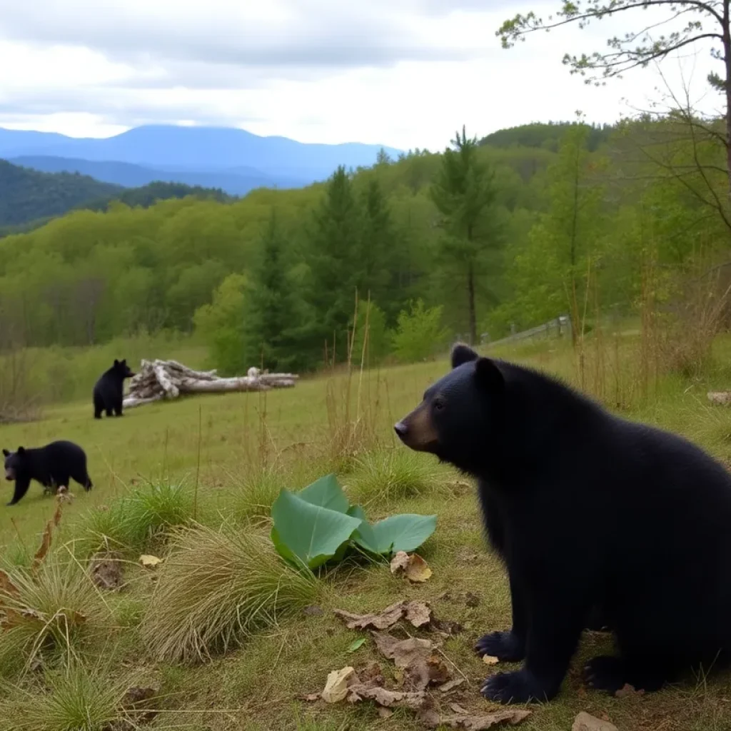 Black bears foraging in Asheville after Hurricane Helene