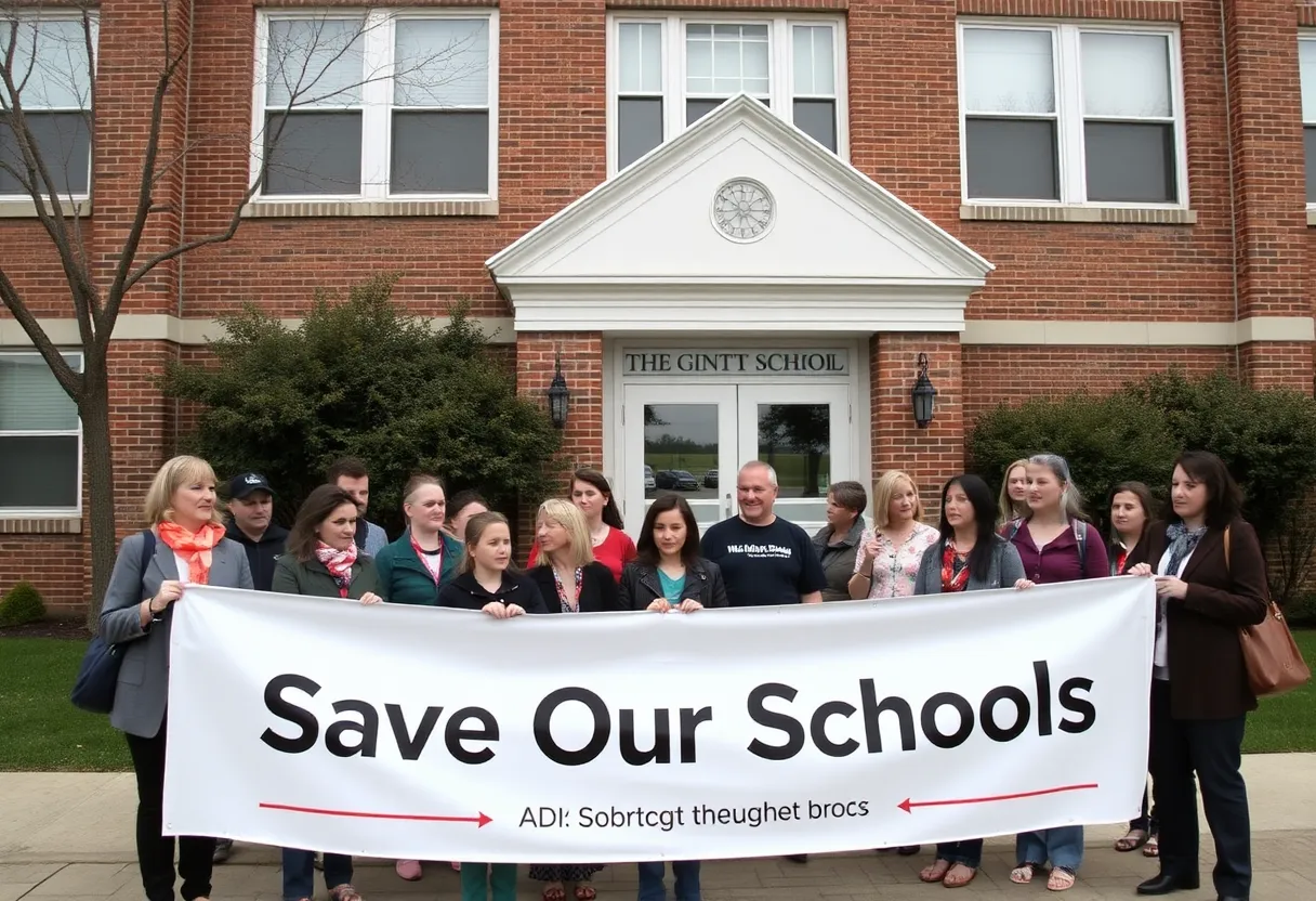 Families rallying for school funding in Asheville