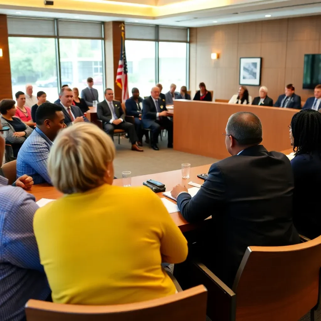 Gastonia City Council meeting with new attorney Eric Edgerton