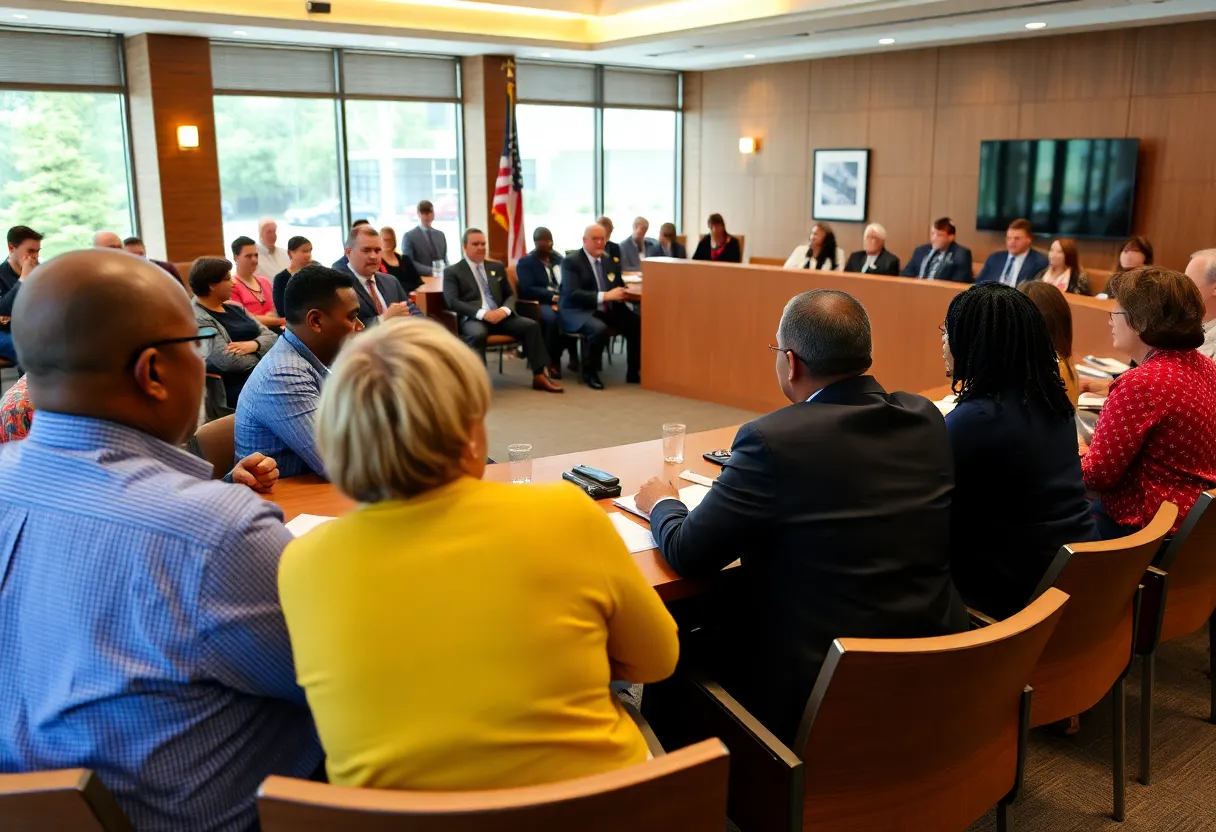Gastonia City Council meeting with new attorney Eric Edgerton