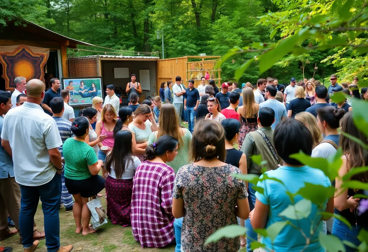 Participants engaging at The Holomovement Wave in Asheville