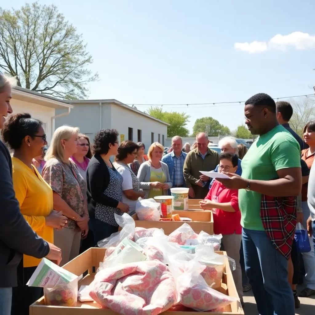 Community gathering at MANNA FoodBank's farewell ceremony