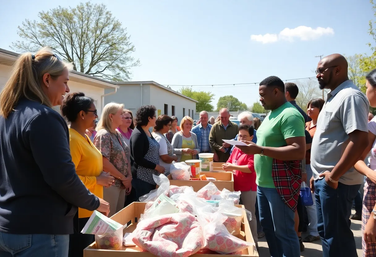 Community gathering at MANNA FoodBank's farewell ceremony