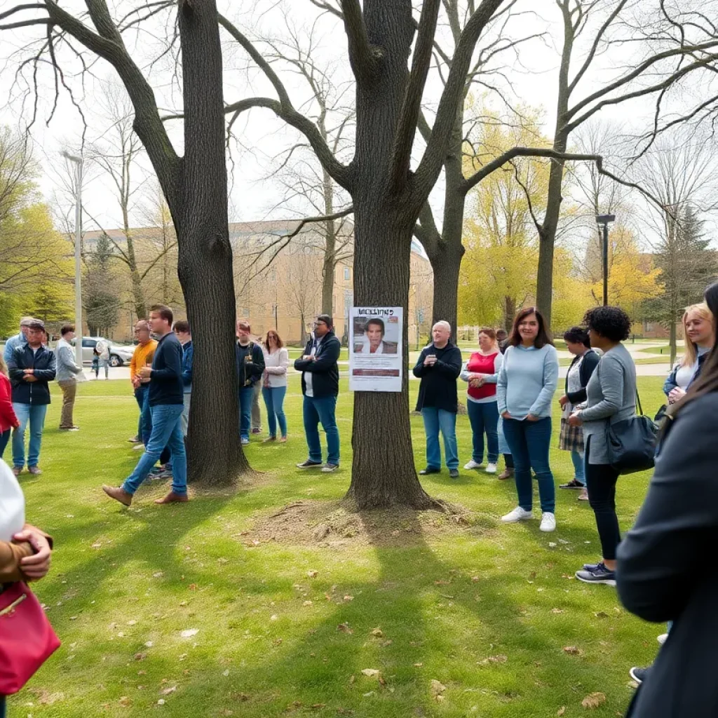 Community members gathered to support missing persons alerts in Asheville.
