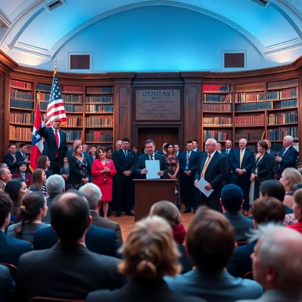 Award ceremony honoring Mike Pence with JFK Profile in Courage Award