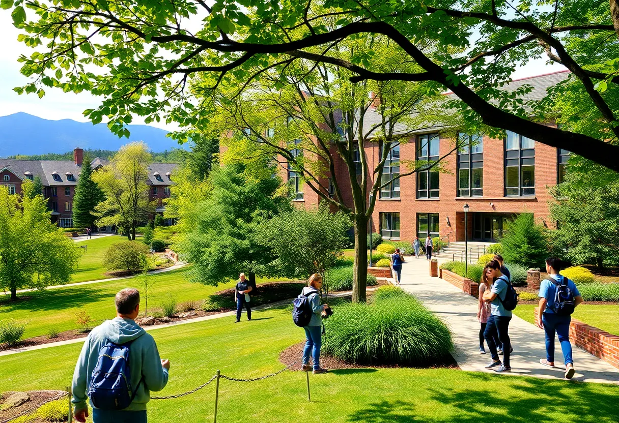 Students at a private high school in Asheville participating in outdoor activities.
