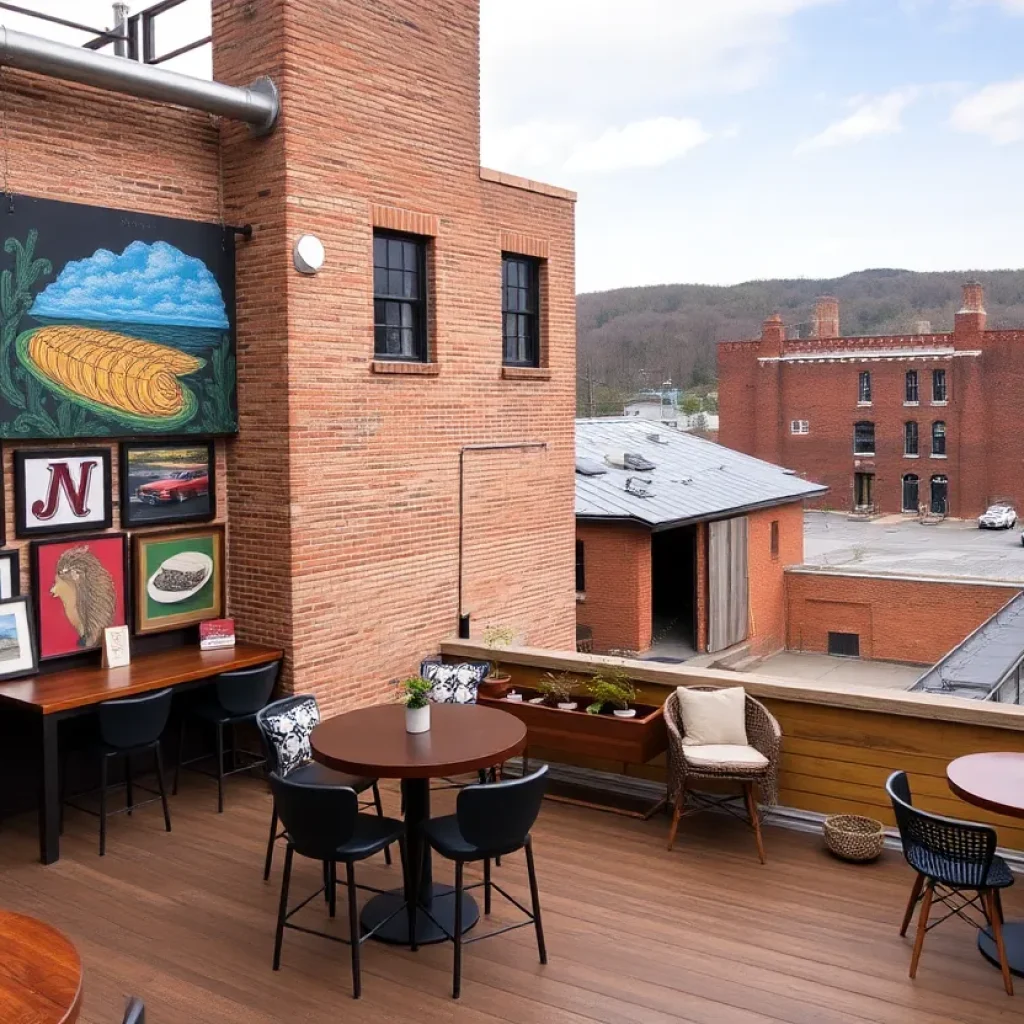Exterior view of The Radical Asheville hotel in the River Arts District