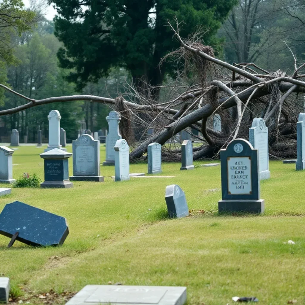 Volunteers restoring South Asheville Cemetery after hurricane damage