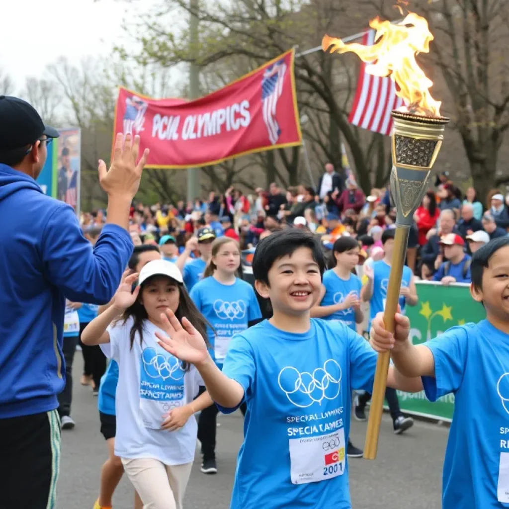 Special Olympics athletes participate in spring games event