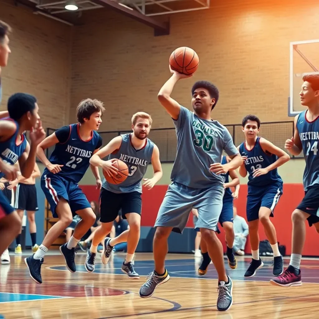 USC basketball team showcasing teamwork during a game.