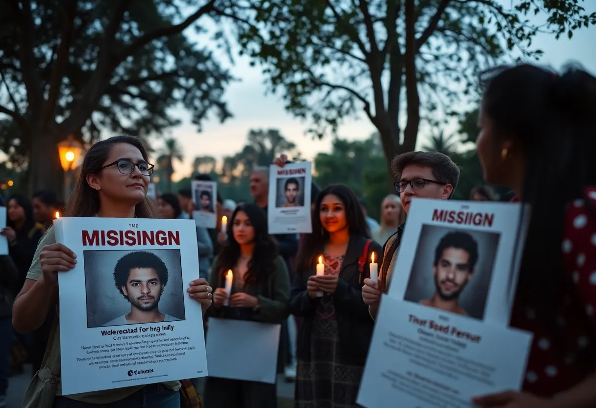 Community members holding vigil for missing man in Asheville