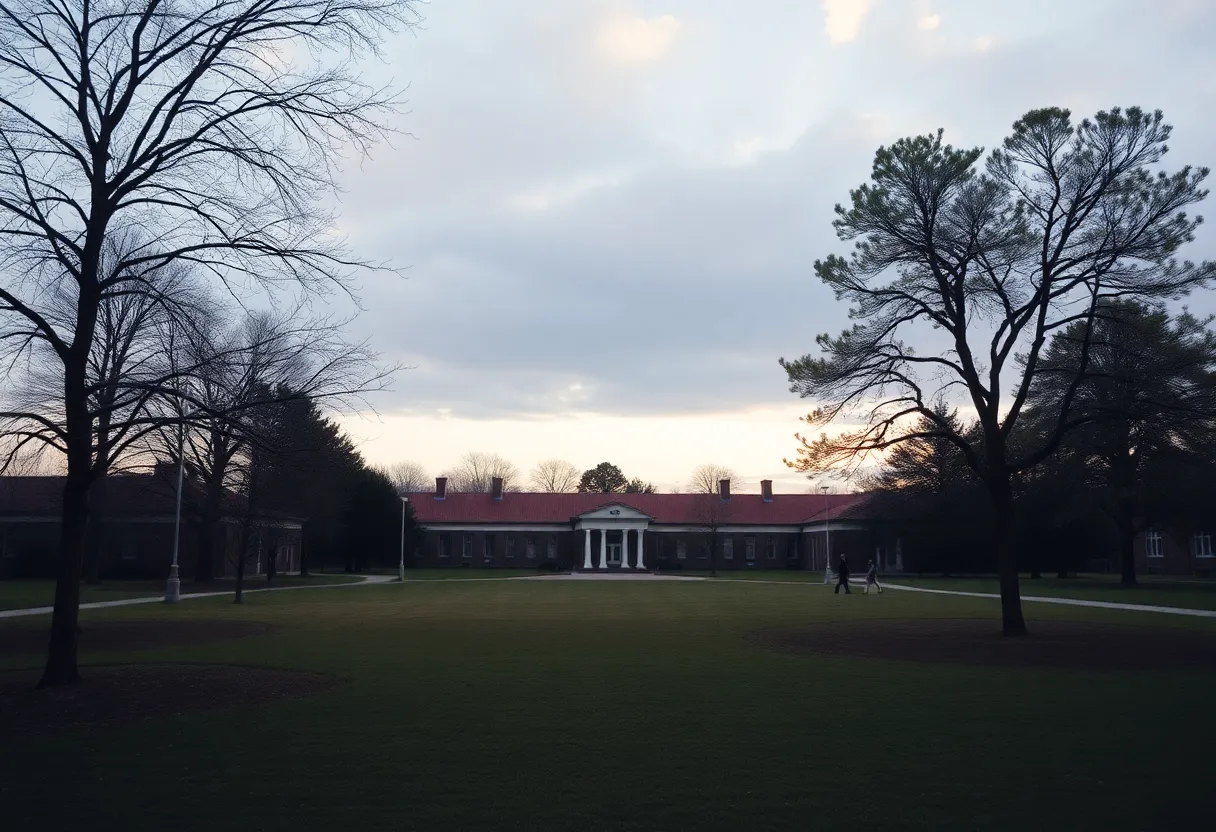 Peaceful landscape view of Asheville Academy surroundings