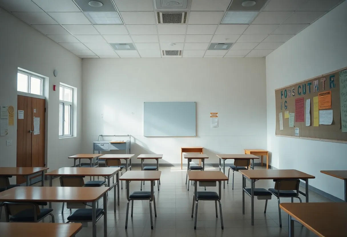 Therapeutic school environment highlighting mental health awareness