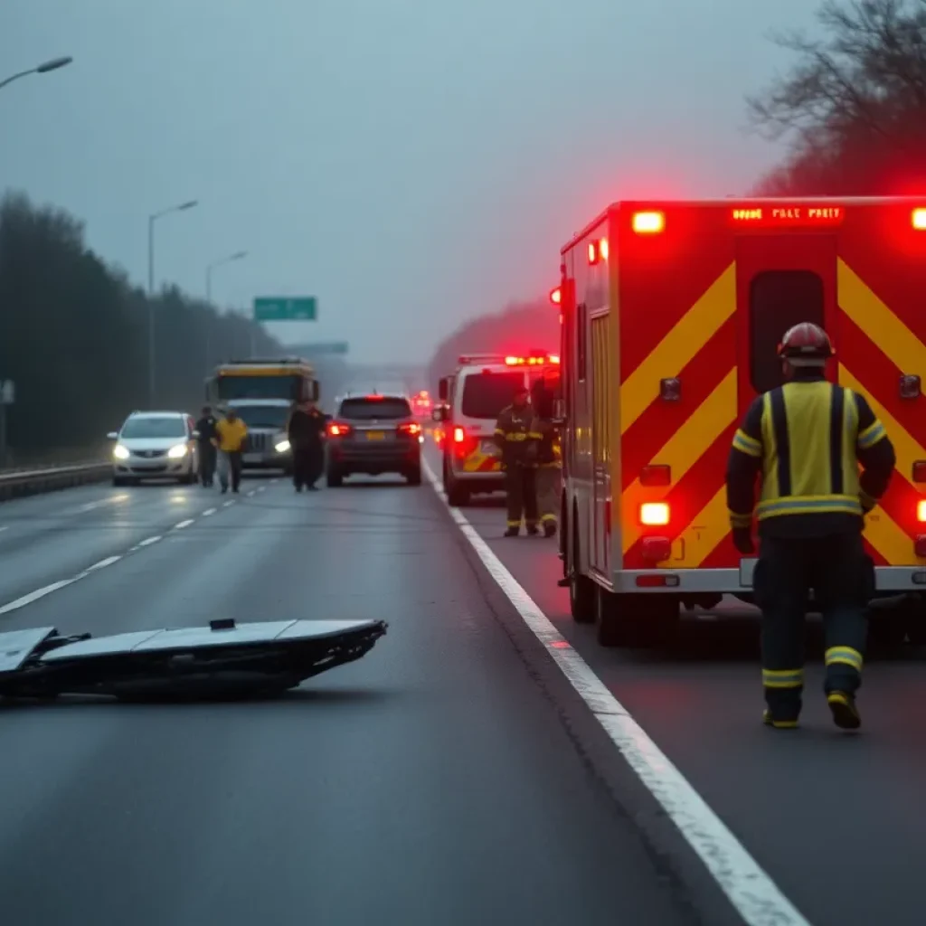 Emergency services responding to a tragic collision in Asheville.