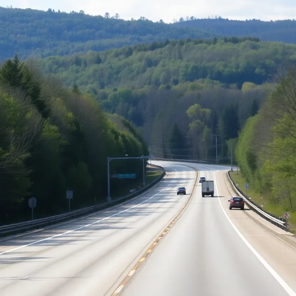 Scenic view of Interstate 240 in Asheville, NC.