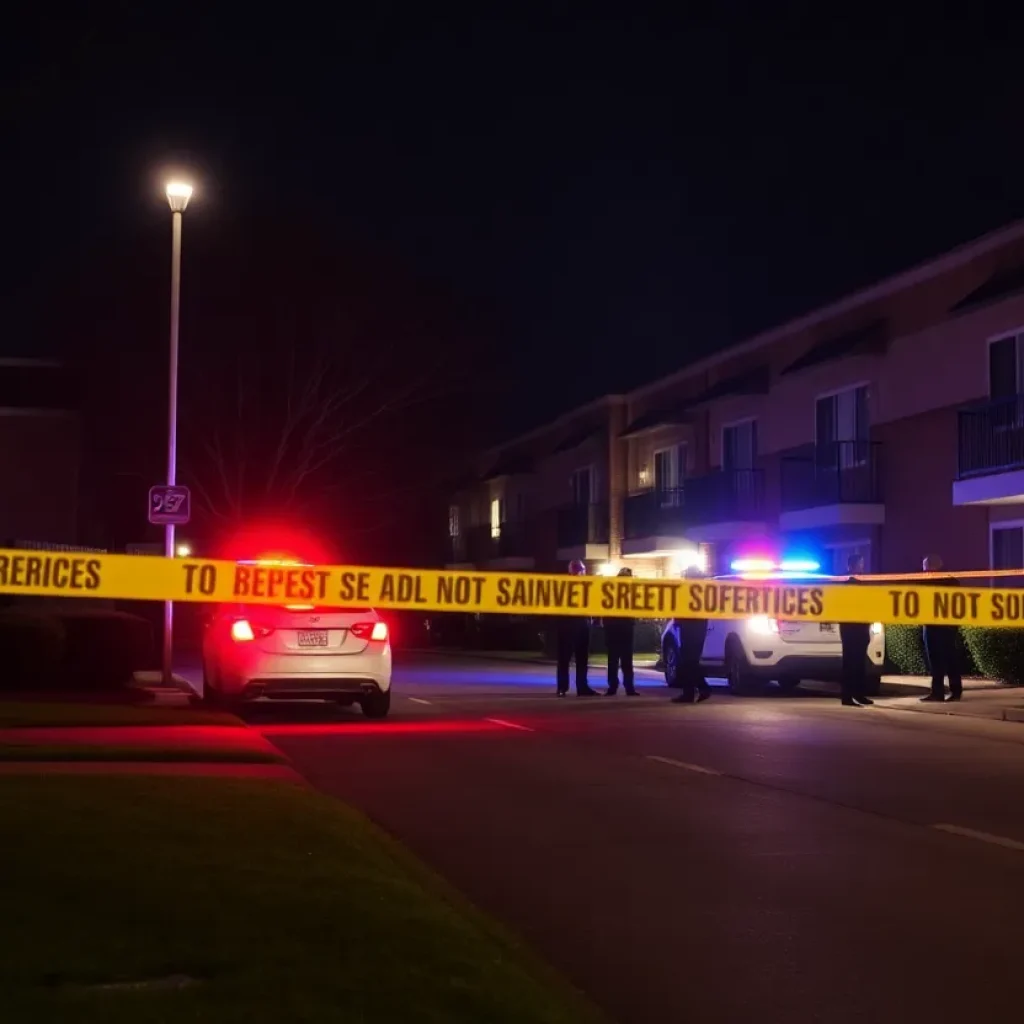 Police investigation at shooting site in Asheville