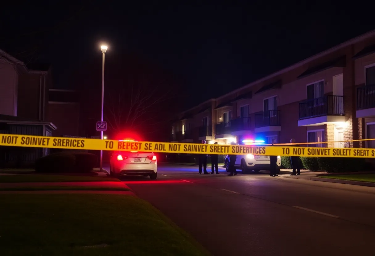 Police investigation at shooting site in Asheville