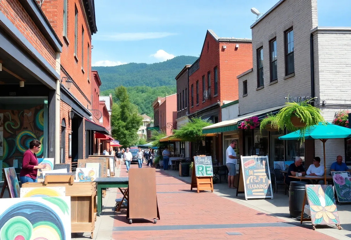 Artists working in the River Arts District, Asheville