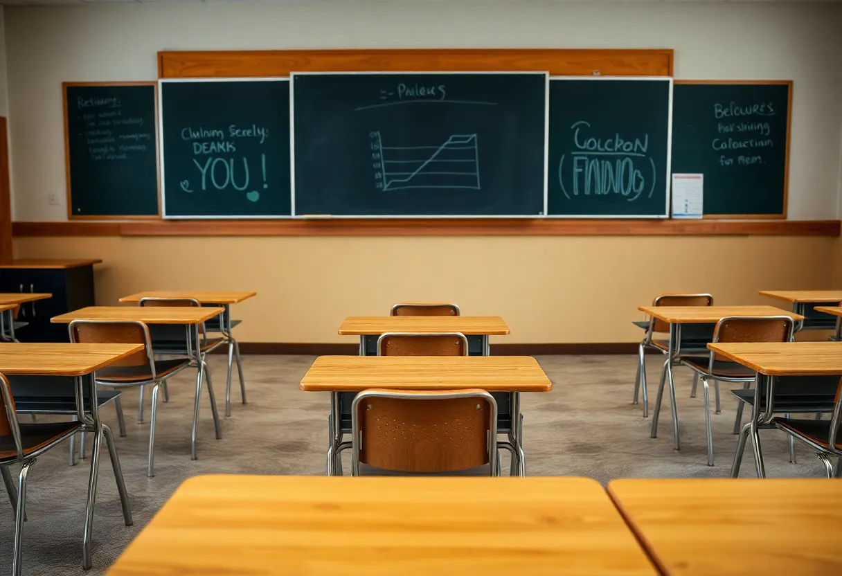 Classroom in Asheville highlighting budget challenges in schools