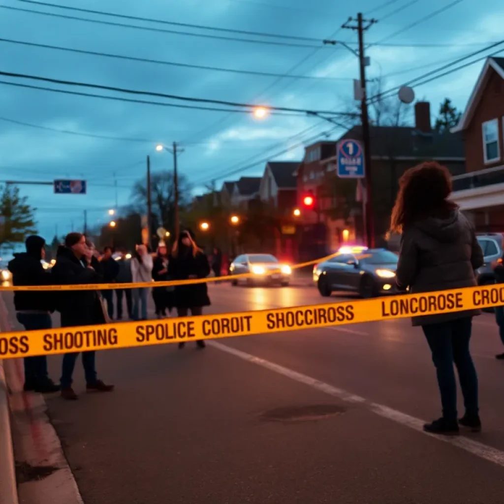Police investigating the scene of a tragic shooting in Asheville