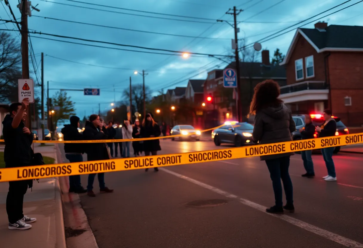 Police investigating the scene of a tragic shooting in Asheville