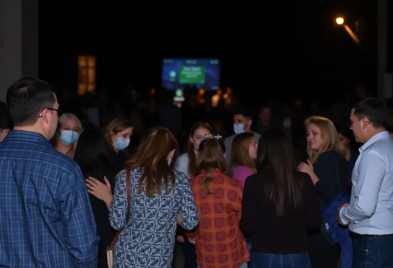 Community members supporting each other after an attack