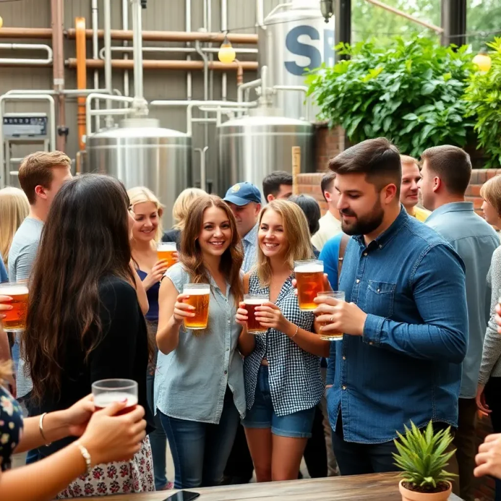 Community event at a brewery celebrating Oscar Wong's legacy.