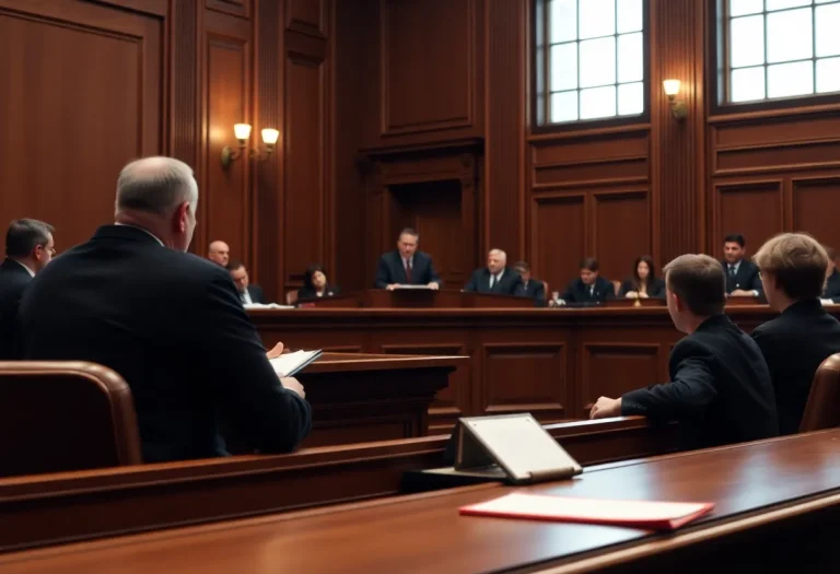 Court judges discussing the ruling on Ten Commandments in schools