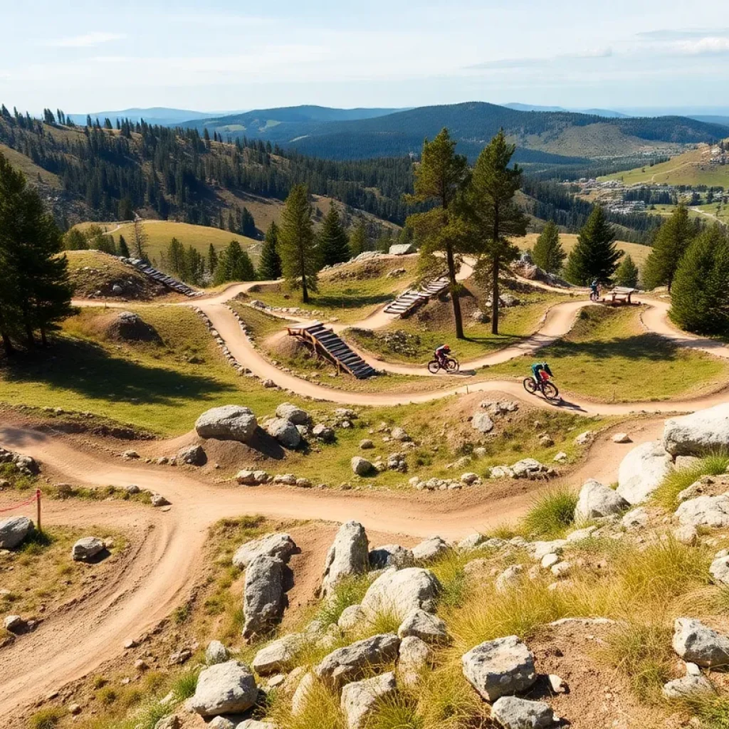 Mountain biking trails at Hatley Pointe Mountain Resort near Asheville