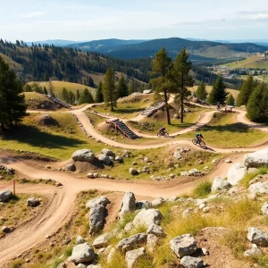 Mountain biking trails at Hatley Pointe Mountain Resort near Asheville