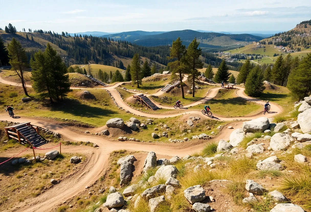 Mountain biking trails at Hatley Pointe Mountain Resort near Asheville
