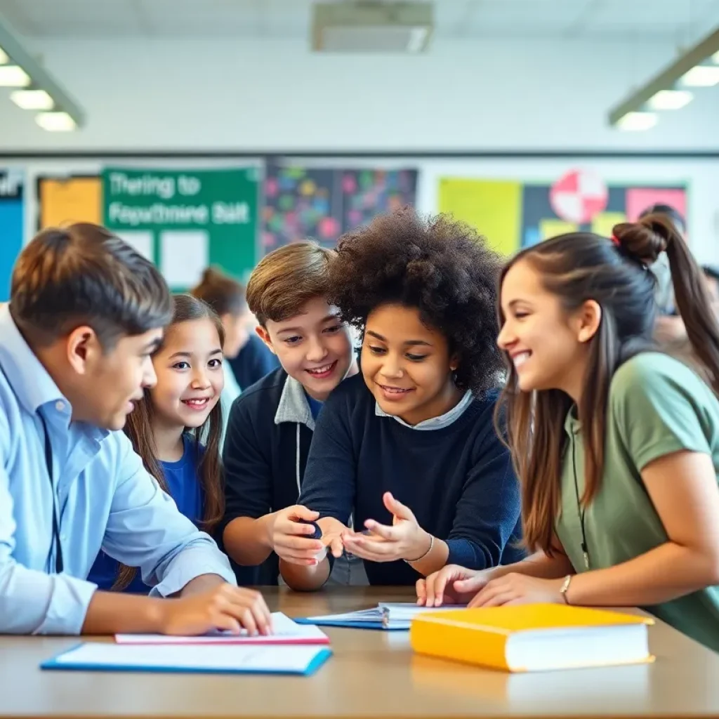 Engaged students and teachers in a collaborative educational environment